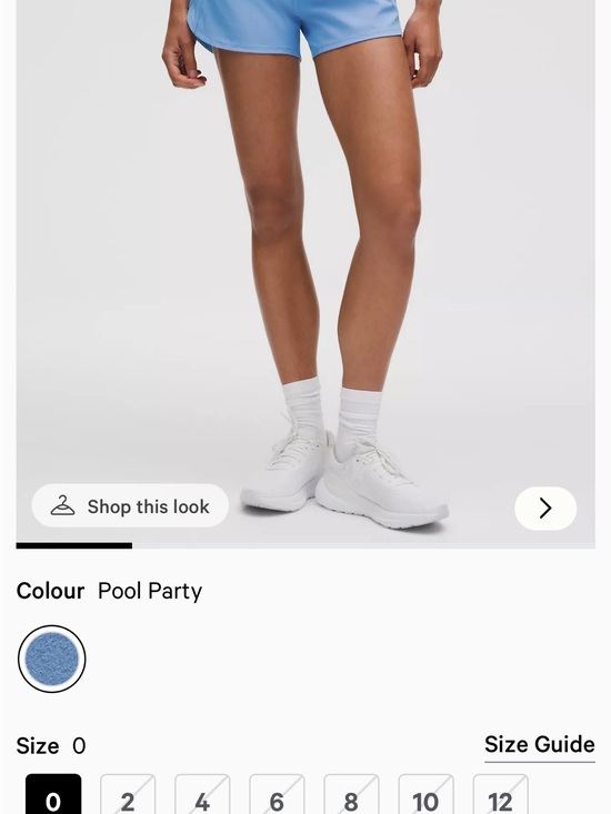 lululemon athletica Other - Lululemon size 10 speed up high rise Pool Party Blue Women's Athletic Shorts